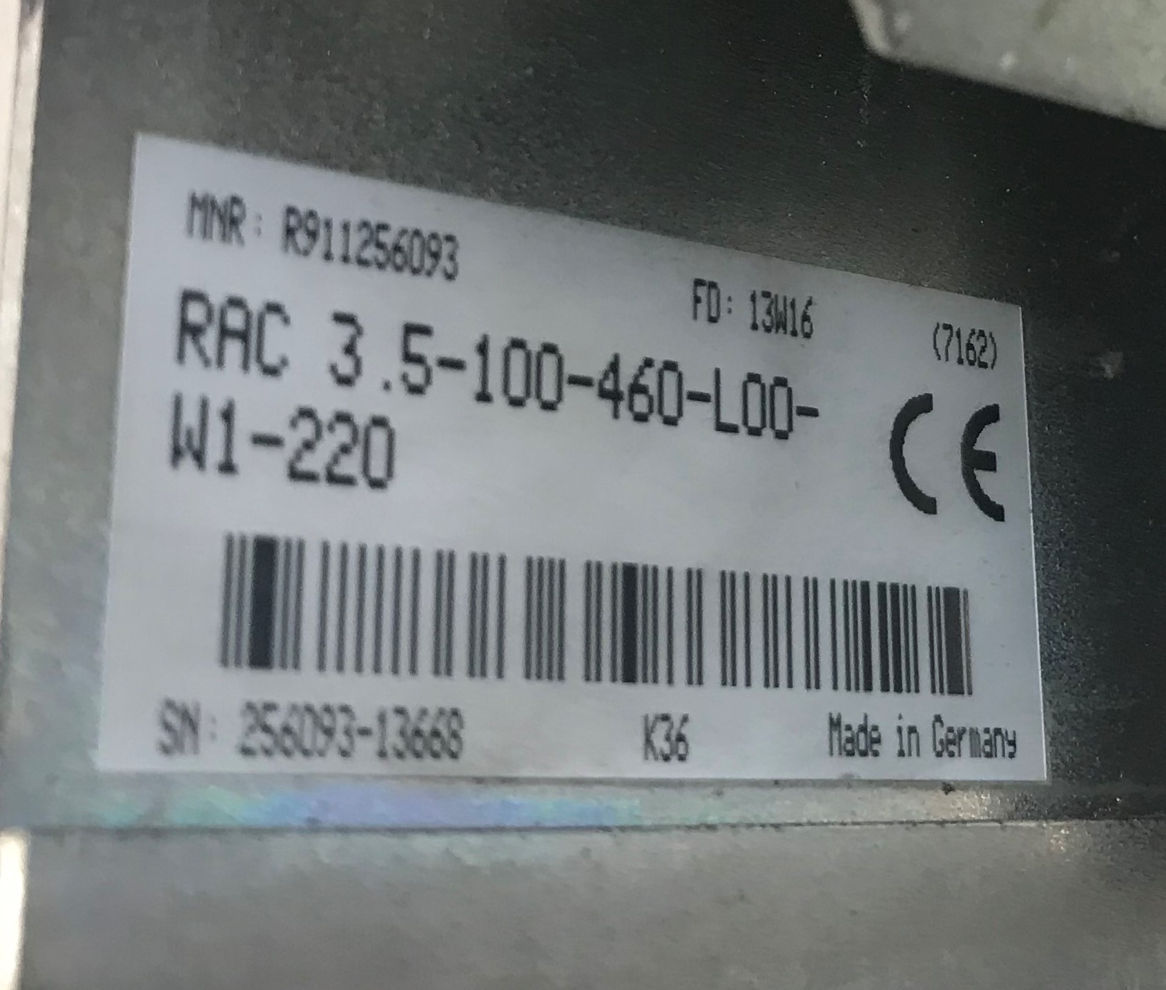 Indramat AC-Mainspindle Drive RAC 3.5-100-460-L00-W1-220