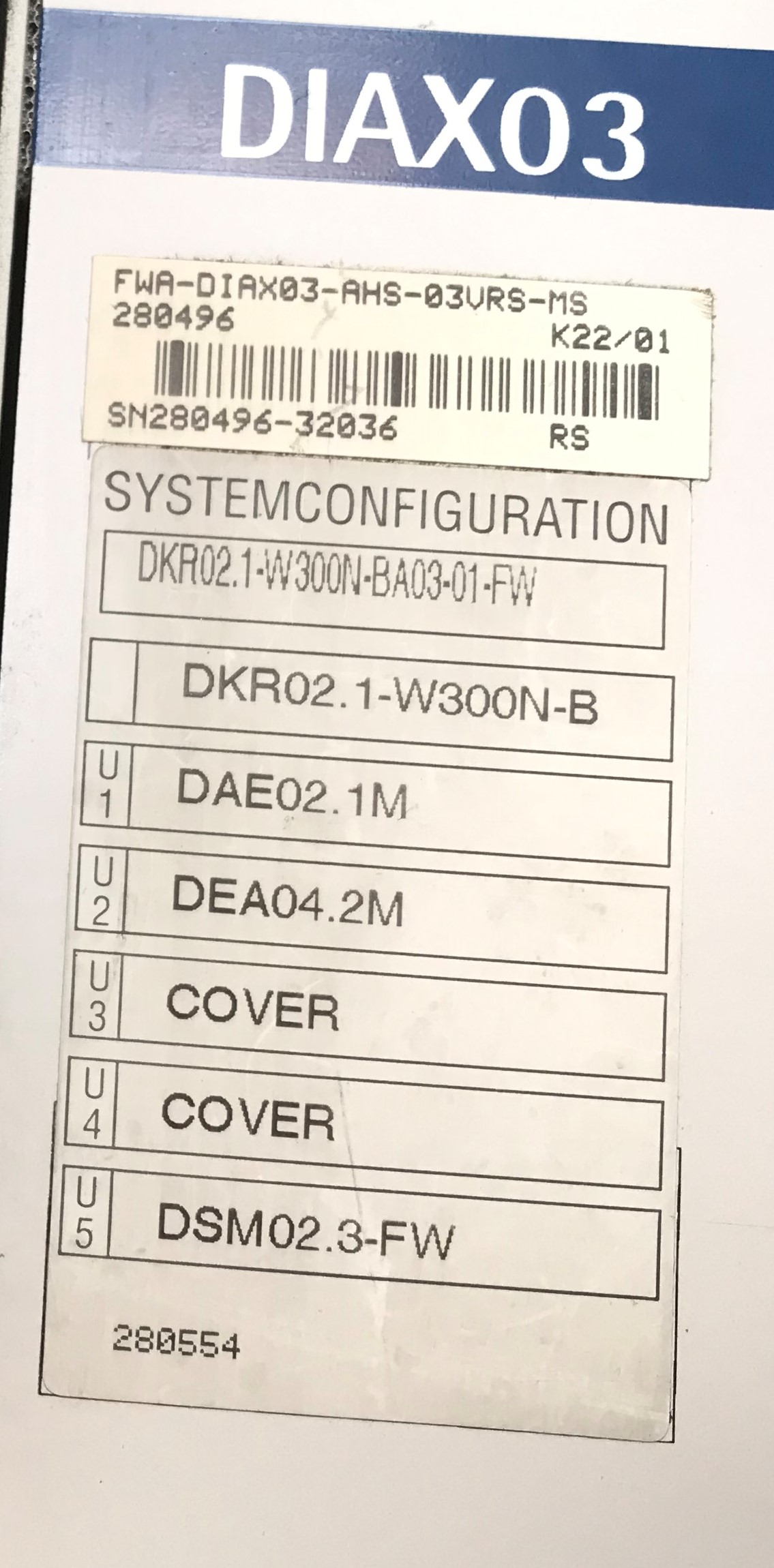 Indramat DIAX03 AC-Controller DKR02.1-W300N-BA03-01-FW